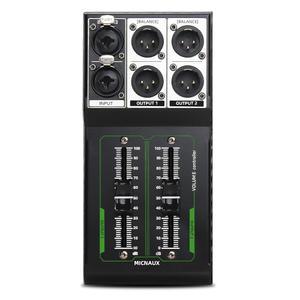 [미국배송] MICNOX 패시브 모니터 볼륨 컨트롤러 XLR 2 입력 출력 스테레오 스튜디오 플러그 앤 플레이 홈 오디오 시스템용 조절 컨트롤러