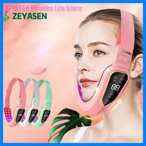 Zeyasen 새로운 얼굴 리프팅 장치 Led 광자 치료 얼굴 슬리밍 진동 마사지 이중 턱 V 자형 뺨 리프트 얼굴