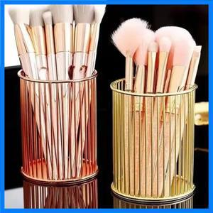 1PC 화장품 메이크업 브러쉬 보관 상자 원통형 케이스 보관 립스틱 브러쉬 펜 홀더 주최자 철 펜 보관 로즈