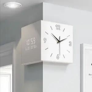 코너벽시계 특이한 LED 벽걸이 조명 전자 이쁜 코너