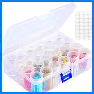 1pcs24 그리드 플라스틱 보관 상자 DIY 다이아몬드 페인팅 수공예 액세서리 보관 상자 파란색 Ioose 구슬