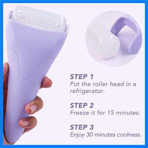 1PC 아이스 롤러 마사지기 페이셜 롤러 마사지 스틱 아이스 압축 케어 콜드 압축 롤러 플라스틱 손잡이 페