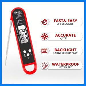 회전하는 LCD 화면 알람 기능을 가진 오븐 고기 요리 구이를 위한 방수 디지털 음식 주방 온도계