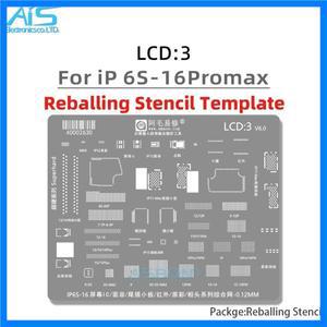 LCD3 BGA Reballing 스텐실 템플릿 iPhone 11 12 13 14 15 16 Pro Max Plus XS X LCD 화면 IC 칩 도트 매트