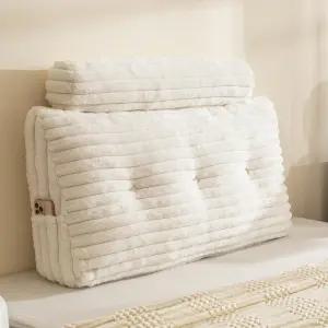 히고고고 삼각형 헤드보드 웨지 베개 원통형 및 메모리 폼 충전 앉아서 읽거나 탈착식 커버 작업을 위한