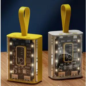 3in1 투명 핸드폰 보조배터리 10000mAh 휴대용 휴대폰 보조 배터리 밧데리 충전기