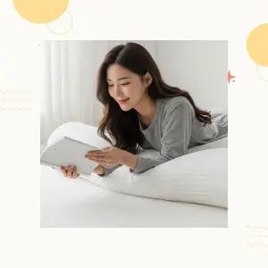 임산부용 숙면용 바디필로우 일자형 베개 롱쿠션 누빔