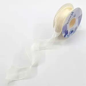 펄 포장 포장띠지 끈 띠지 실루엣 아이보리 리본끈 공예 선물 오간디