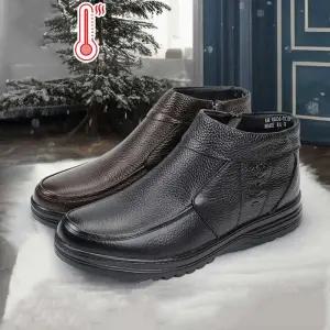 소가죽 안감퍼 부츠 남자 방한화 미끄럼방지 키높이