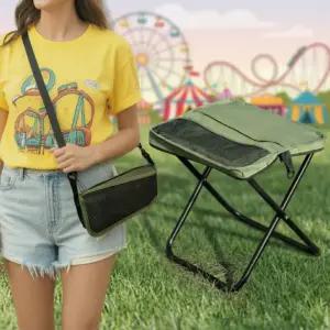 접이식 대기의자 휴대용 놀이공원 의자 줄서기 오픈런 에버랜드 롯데월드 크로스백