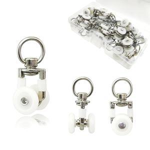 TSBS 20팩 천장 커튼 롤러, 휠 롤러가 있는 슬라이딩 트랙 글라이더, 객실 및 RV 칸막이에 이상적입니다