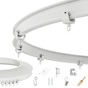 유연한 구부릴 수 있는 천장 커튼 트랙, 트랙 시스템이 레일용 마운트, 룸 디바이더, 로드, RV 9.8피트/3미터, 흰색