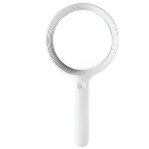 휴대용 확대경 돋보기 라이트 충전식 고화질 독서용 LED 110mm 거울 직경 USB