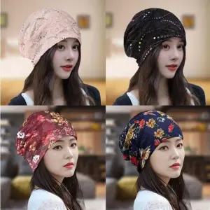 6컬러 중년여성 겨울 니트비니 두건비니 항암모자