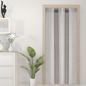 하하펠트 1 패널 42 x 80 인치 린넨 옷장 커튼, 플랙스 도어 옷장용 접이식 방 칸막이, 전면 및 슬라이딩 도어, 파티오(화이트 그레이)