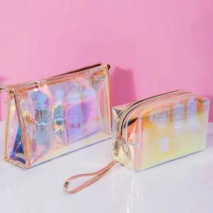 홀로그램파우치 화장품 여행 소품 정리 반달 소/중/대 여행용파우치