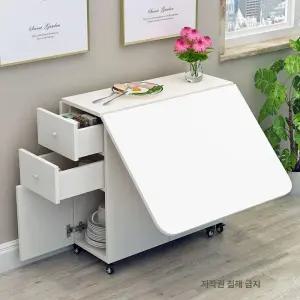 이동식테이블 식탁 접이식 4인용 데스크 주방 확장형