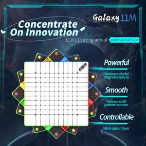 디안셩 갤럭시 11x11x11 마그네틱 매직 큐브 11M 스티커리스 스피드 전문 퍼즐 장난감 어린이 선물