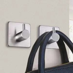 벽 부착 접착식 스테인리스 도어 후크 고리 걸이 헹거 도어후크자취방행거