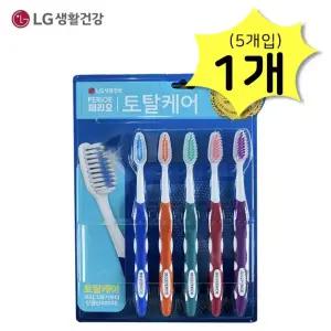 페리오 토탈케어 탄력모 칫솔 5개입 1개 엘지생활건강 잇몸관리 프라그제거
