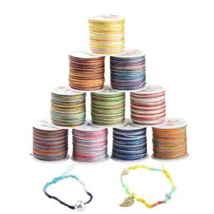 매듭공예 다채로운 그라데이션 45M 매듭 실 끈 16종 팔찌만들기세트