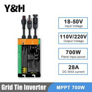 Y&H 그리드 타이 인버터 300W MPPT 마이크로 태양광 PV 시스템 (가정용) DC18-60V 출력 240V
