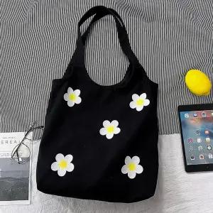 감성 데이지 플라워 에코백 대학생 천가방
