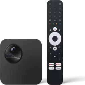 RockTek GX1 UHD 스트리머 - Google TV 4K 스트리밍 플레이어 HDR 돌비 비전 Atmos Wi-Fi6 AISR AIPQ QMS