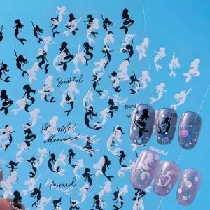 여름네일 씨네일스티커 인어스티커 바다네일스티커 (WFK9D5O)