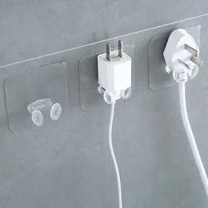 고품질 전선 정리 벽부착 후크 걸이 탈부착 수납 투명 고리 (WFK9EX0)