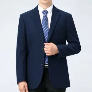 샤오원샵 남자 키작남 정장 자켓 세미 추동 코트 비즈니스 울 루즈핏 도톰 싱글 모직 꾹4