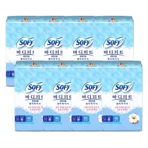 쏘피 바디피트 천연코튼 라이너 롱 40개 x 8P