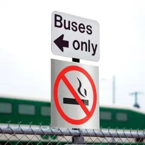 표시판 금연 구역 안내 스틸 판넬 스티커 (WFK9ZPV)