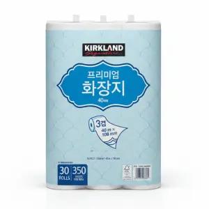 커클랜드 프리미엄 3겹 롤화장지 30롤 대용량 화장지