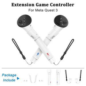 Oculus Meta Quest 3/3S 컨트롤러 액세서리용 핸들 비트 세이버 골프 클럽용 VR 고릴라 태그 롱 암