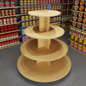 노점 진열대 마트 수납 간식 빵 테이블 디스플레이 원형 슈퍼마켓