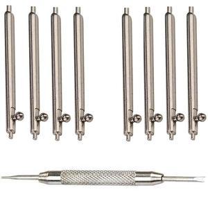 20mm 퀵 릴리스 스프링 바 시계 핀 및 갤럭시 워치 4 5 6 7/4 클래식/액티브 44mm 40mm 2개, 스테인리스 스틸 8PCS 직경 1 5mm 도구