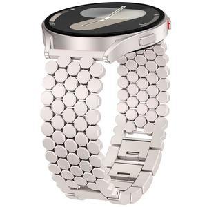 갤럭시 워치 7 6 5 4 FE 40mm 44mm /워치 클래식 43mm 47mm 프로 45mm 여성용 밴드, 20mm 드레시 메탈 골드 체인 럭셔리 시크 링크 팔찌 스트랩과 호환됩니다