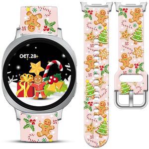 Strenme 가을 추수감사절 크리스마스 밴드, 시계 밴드 갤럭시 워치 8 40mm 44mm / 클래식 46mm , 22mm 홀리데이 실리콘 스트랩, 스테인리스 스틸 어댑터
