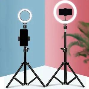 가벼운 2.1m DSLR 핸드폰 삼각대 촬영장비 블루투스 리모컨 포함 높이조절 3단 스탠드