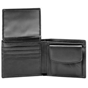 [미국배송] 지퍼와 동전 주머니를 가진 남성용 정품 가죽 이중폴드 지갑을 차단하는 포켓포 RFID