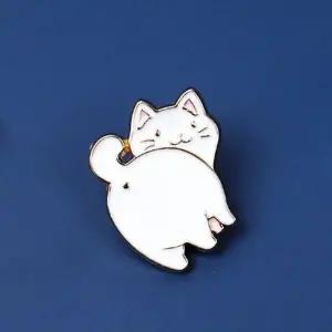 고양이 미니 뱃지 가방 파우치 옷핀 미니 배찌 브로치 (WFKAFVA)