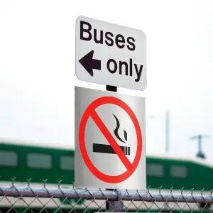 표시판 금연 구역 안내 스틸 판넬 스티커 (WFK9ZPV)