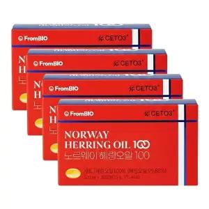 프롬바이오 노르웨이 헤링오일 100 500mgX30캡슐X4개