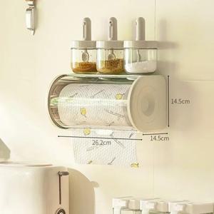 티슈 랙 화장실 주방 롤 종이 보관 상자 벽걸이 형 펀치없는 드로잉 방진 신규