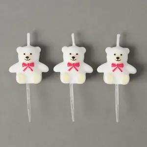 귀여운 생일초 세트 캐릭터 파티 케이크 초 하얀곰 9개입