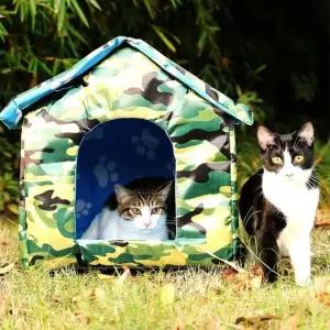 고양이 실외야외 길냥이 잔솔 숨숨집 겨울집 길고양이 (WFKB8GZ)