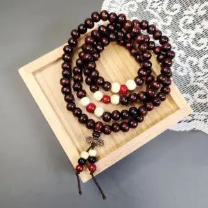 [하프클럽/]불교염주 나무염주 108염주 염주 홍단 단주 108배염주