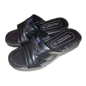 [하프클럽/]교교사슬리퍼 사무실 통가죽 남성 슬리퍼 블랙