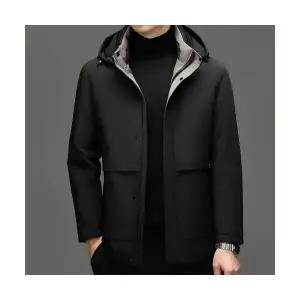 포뇨2 남성 겨울패션극복 후드점퍼 슬림핏 도톰 캐주얼 니극복 밍크털 안트렌드 코트 OPH4